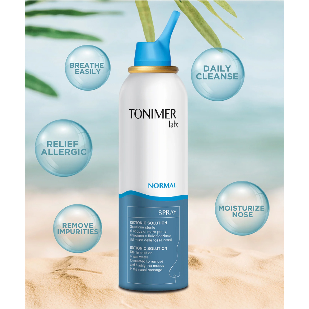 TONIMER LAB Isotonic Spray (Normal) 100ml for Nasal Spray, Sinus Spray, Spray Hidung