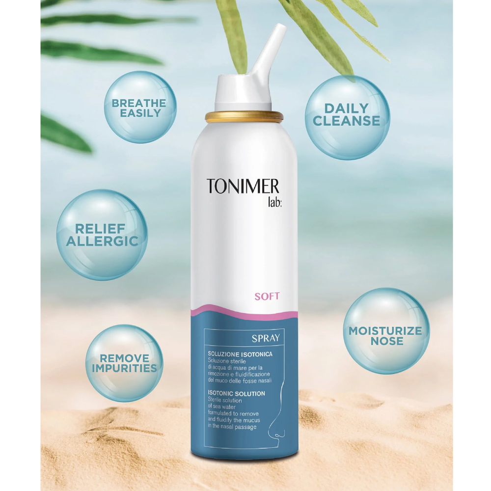 TONIMER LAB Isotonic Spray (Soft) 100ml for Nasal Spray, Sinus Spray, Spray Hidung