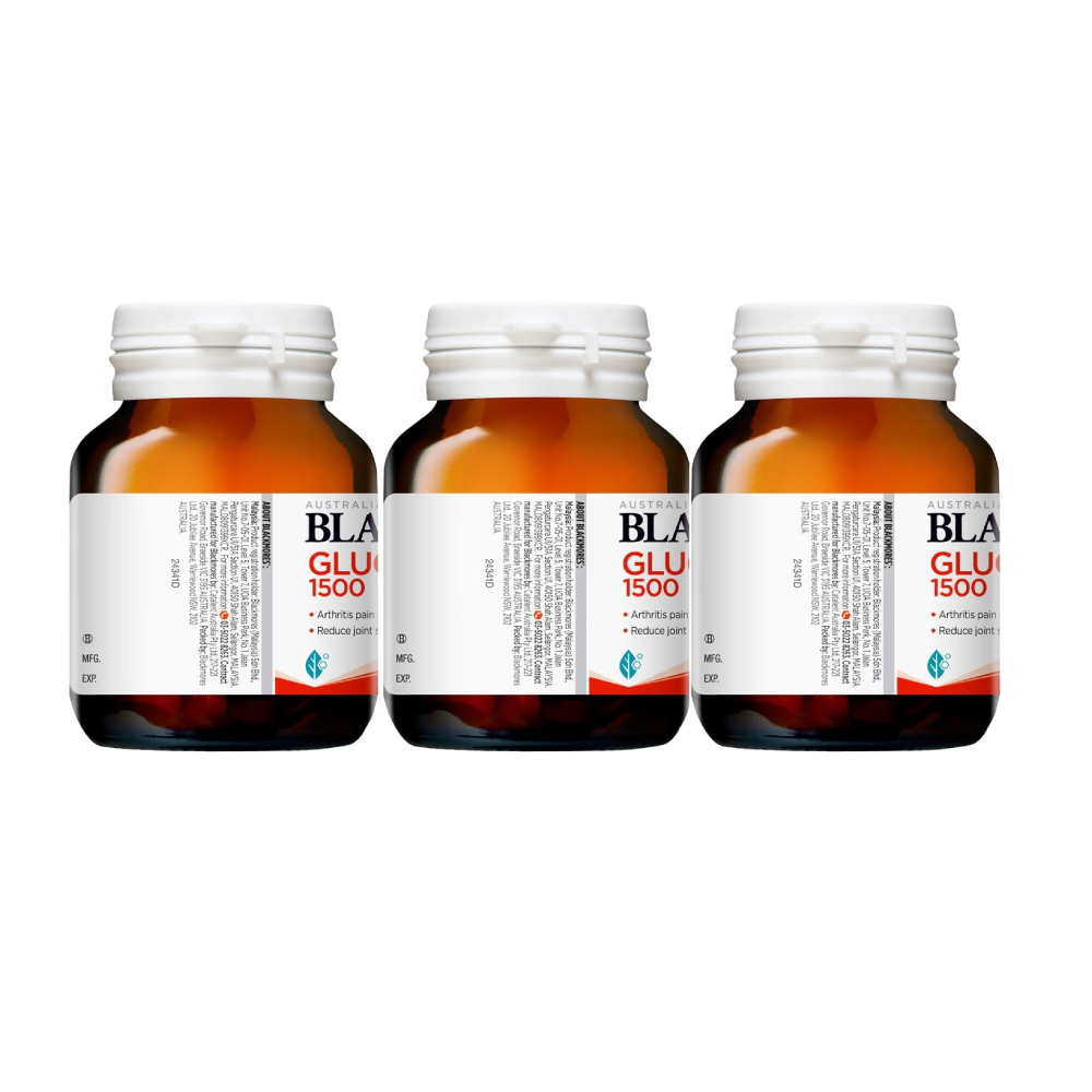 BLACKMORES Glucosamine 1500mg 3 X 30's for Joint Supplement, Supplement Sendi, Ubat Sakit Lutut