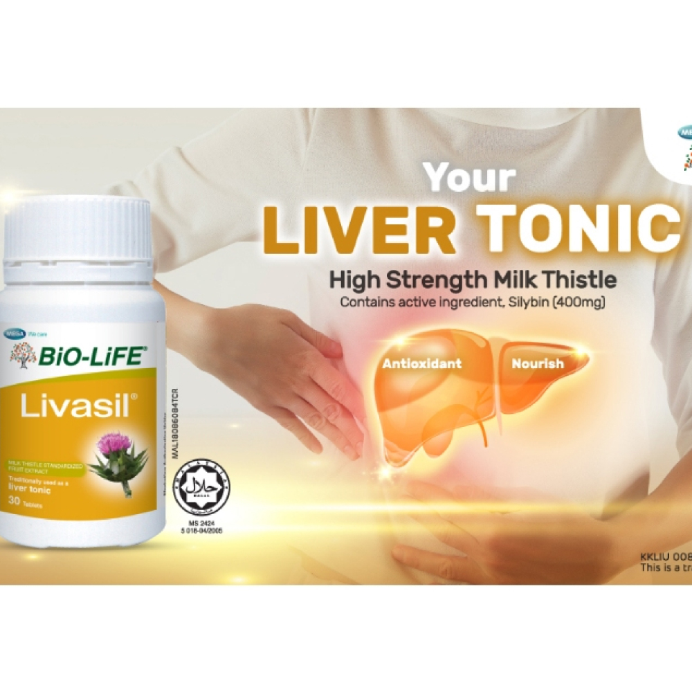 BIO-LIFE Livasil 2 X (100+30's) + 30's for Liver Supplement, Milk Thistle Supplement for Liver