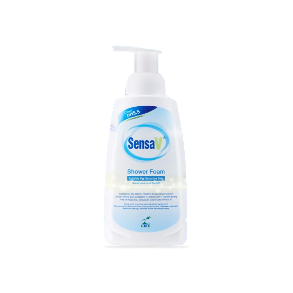 SENSAV Shower Foam 500ml for Sensitive Skin, Body Wash, Sabun Mandi Kulit Sensitif