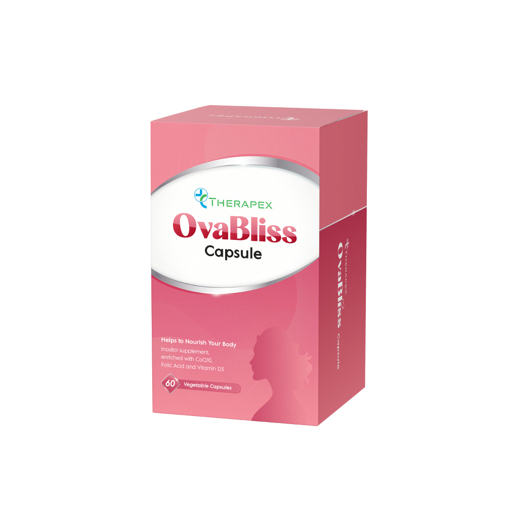 THERAPEX Ovabliss Capsule 60's with Pcos Supplement, Folic Acid Supplement, Menstrual Supplement