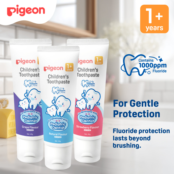 PIGEON Children Toothpaste 1yr 45g for Kids Toothpaste, Ubat Gigi Baby, Ubat Gigi Budak