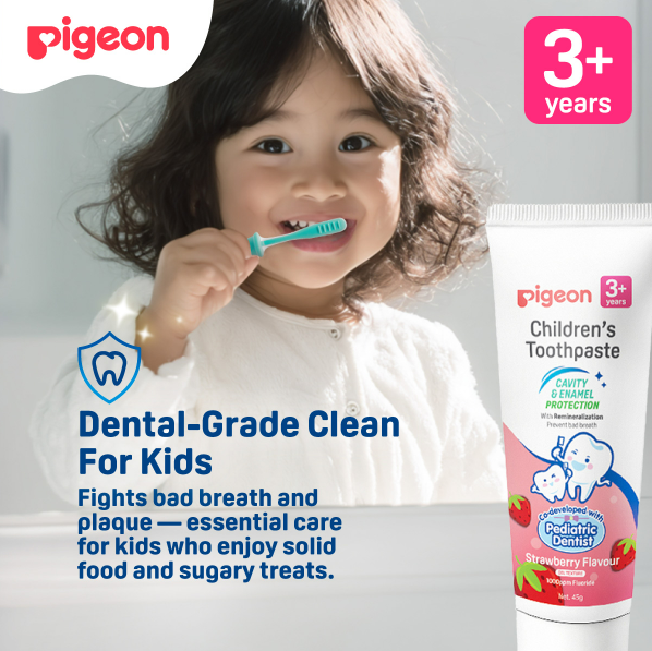 PIGEON Children Toothpaste 3+ Years 45g for Kids Toothpaste, Ubat Gigi Baby, Ubat Gigi Budak