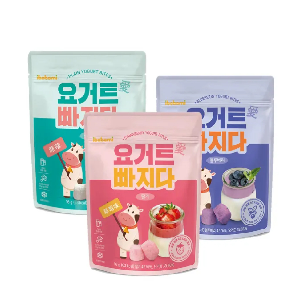 KOREA IBOBOMI Yogurt Bites 16g (Blueberry) for Korean Snack with Frozen Dried Lactobacillus