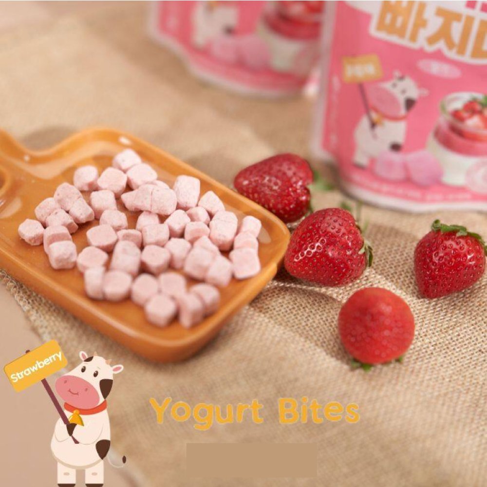 KOREA IBOBOMI Yogurt Bites 16g (Strawberry) for Korean Snack with Frozen Dried Lactobacillus