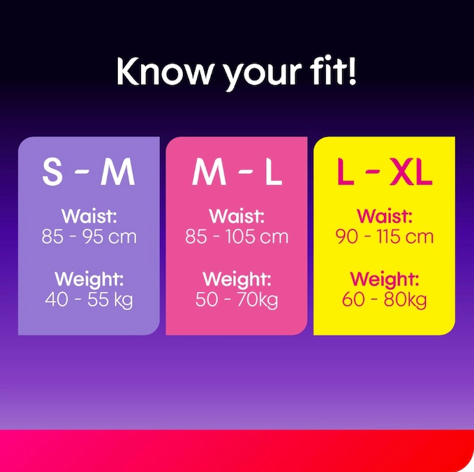KOTEX Overnight Panties Size L/XL 2's for Tuala Wanita, Sanitary Pants