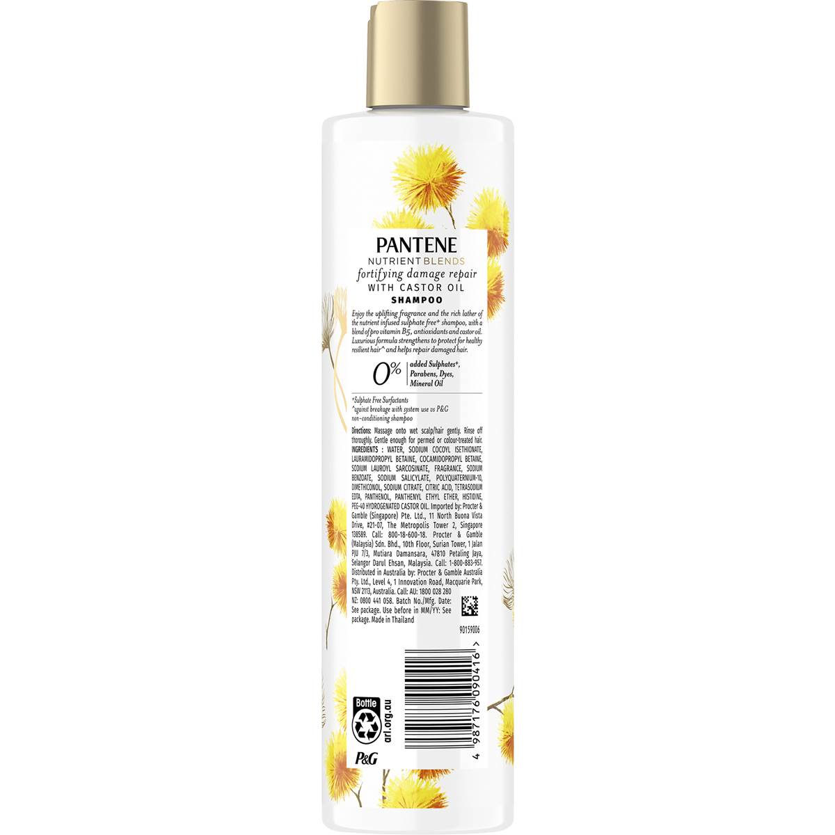 PANTENE NUTRIENT BLENDS SHAMPOO 270ML - CASTOR OIL