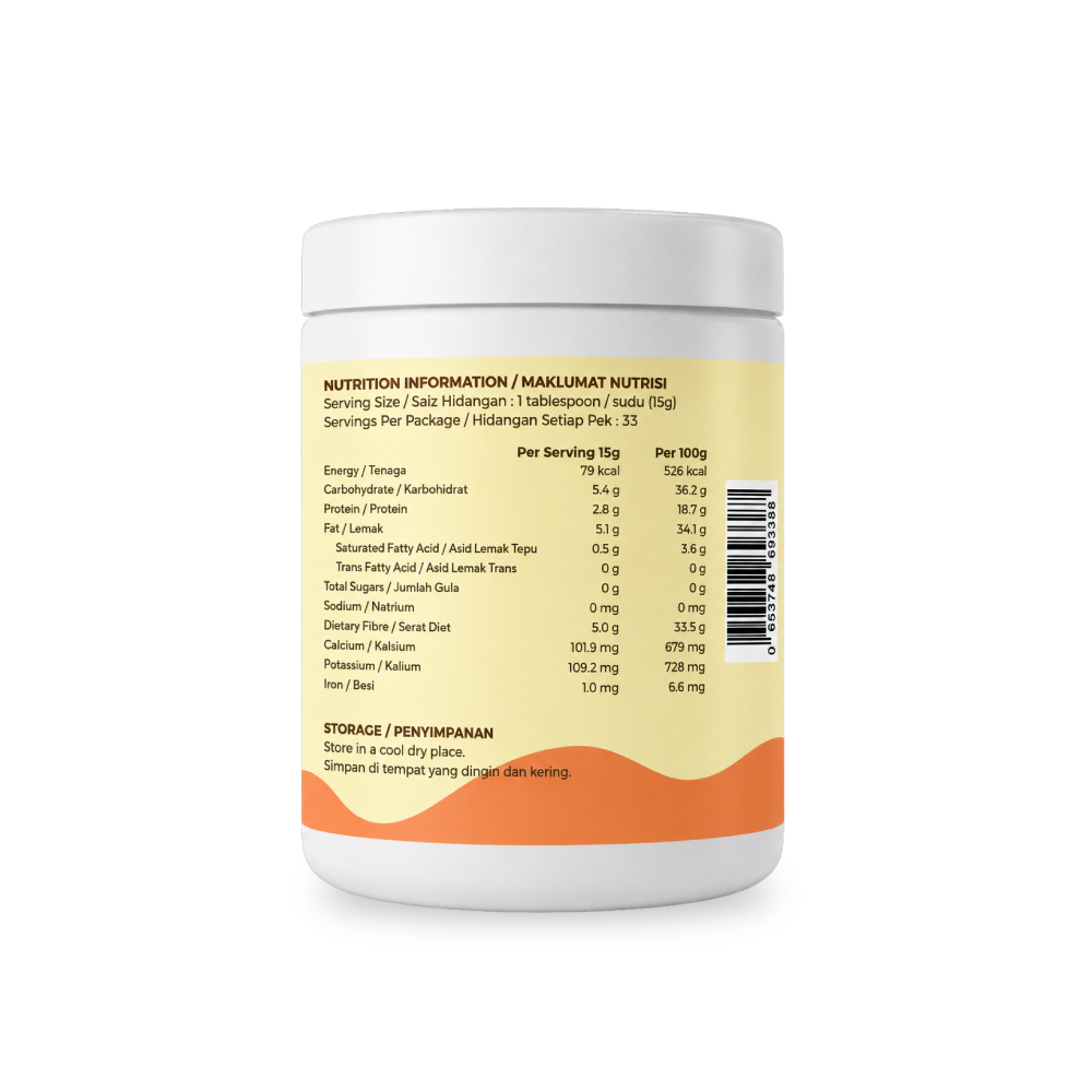 BIOFIZZ Chia Seed 500g with Organic Chia Seed, Halal Chia Seed, Superfood Chia Seed, Biji Chia