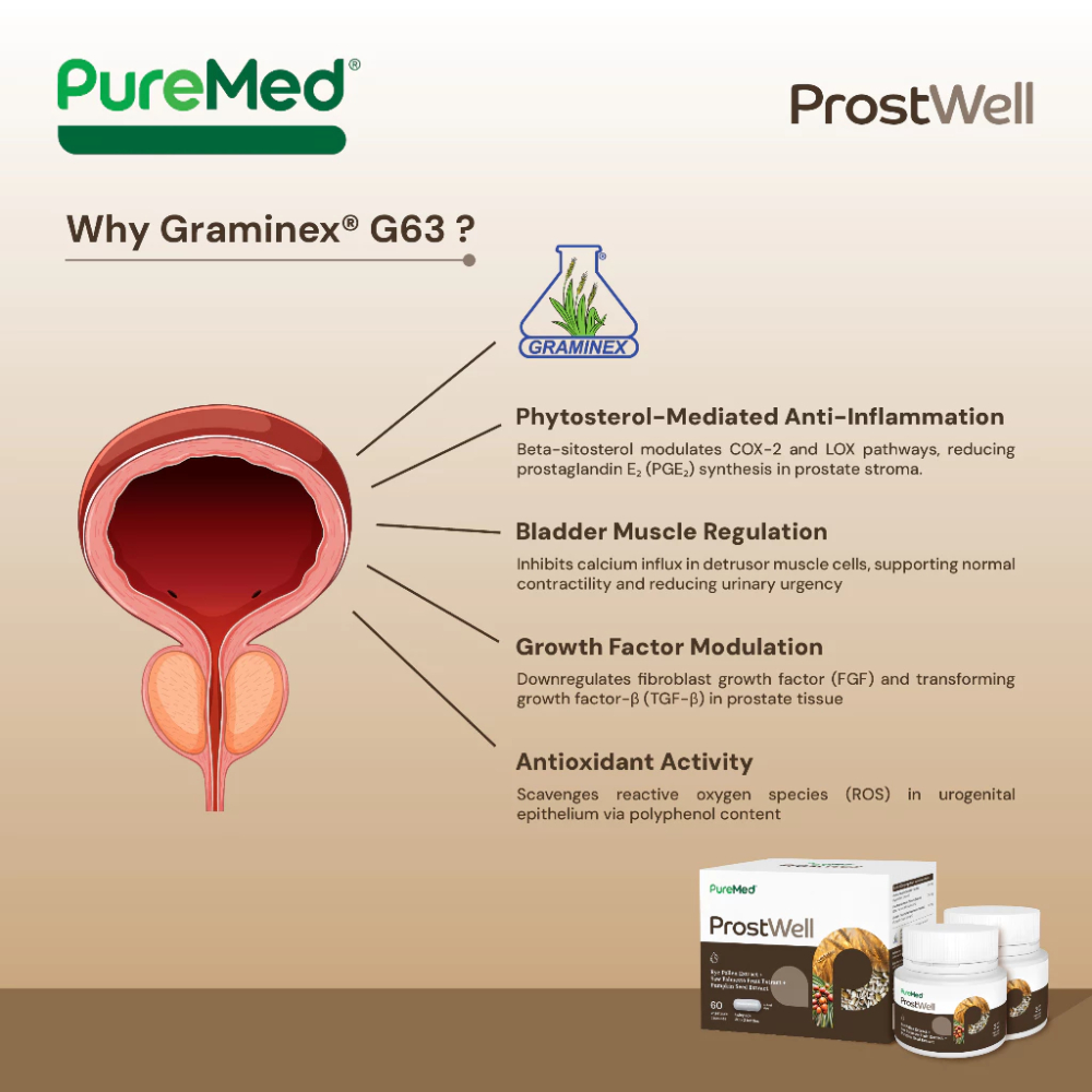PUREMED Prostwell 2X30's for Prostate and Urinary Tract Supplement, Saw Palmeto Supplement
