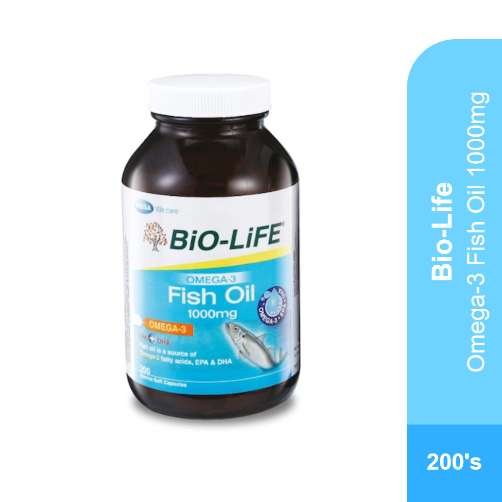 BIO-LIFE OMEGA-3 FISH OIL 1000MG 200'S