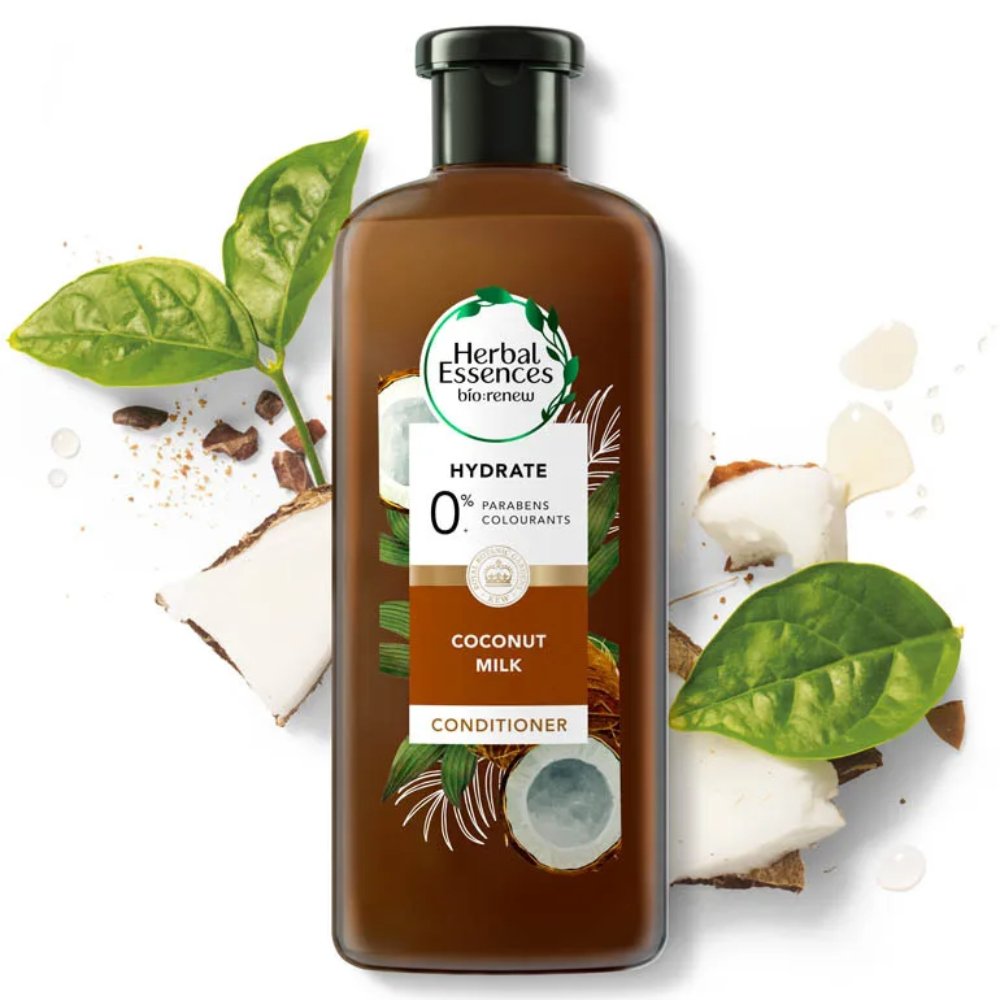 HERBAL ESSENCES Conditioner 600ml Bio Renew - Coconut Milk Conditioner for Smooth, Hydrated Hair