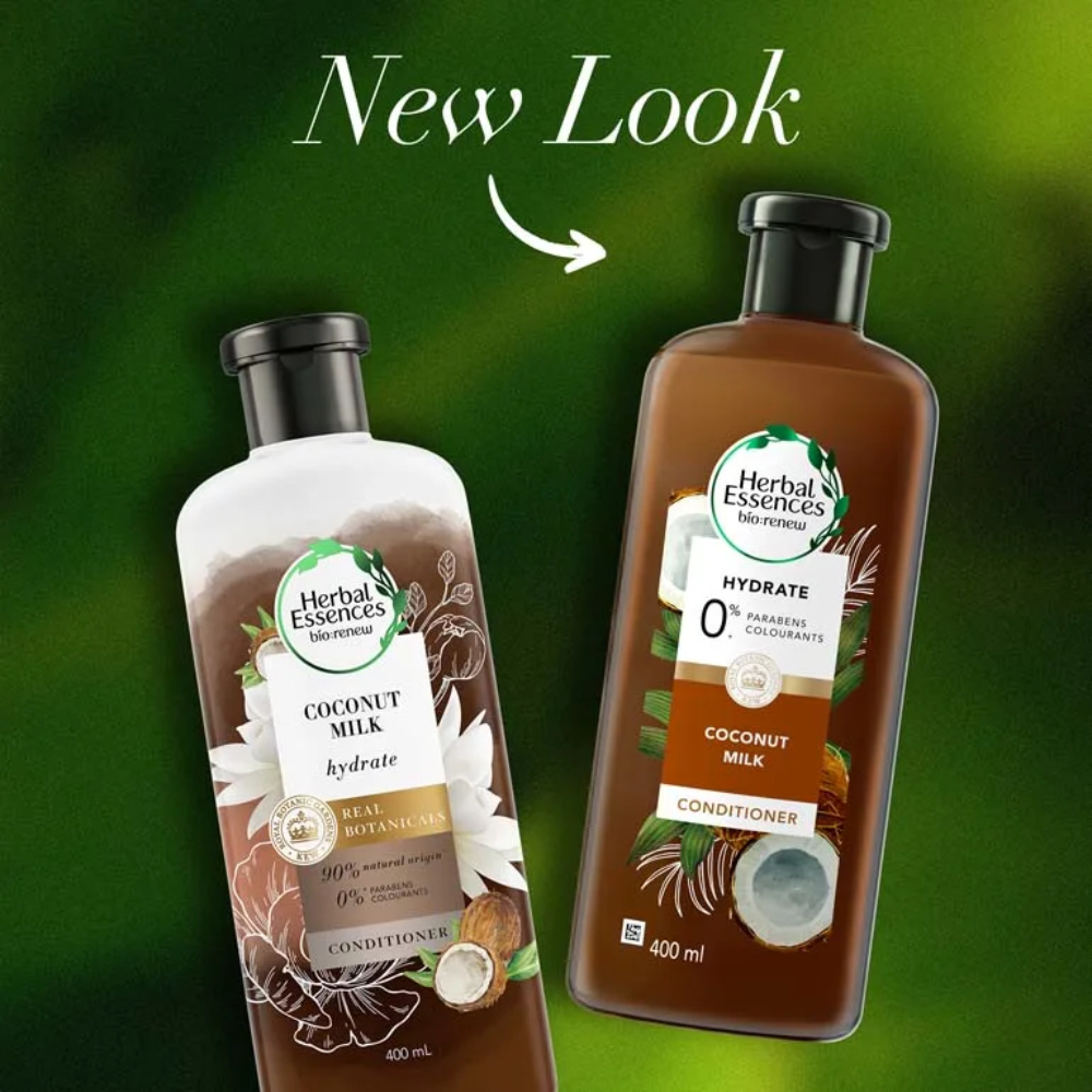 HERBAL ESSENCES Conditioner 600ml Bio Renew - Coconut Milk Conditioner for Smooth, Hydrated Hair