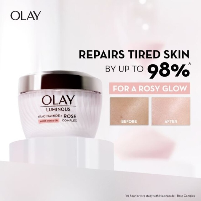 OLAY LUMINOUS NIACINAMIDE ROSE FACE CREAM MOISTURIZER 50G