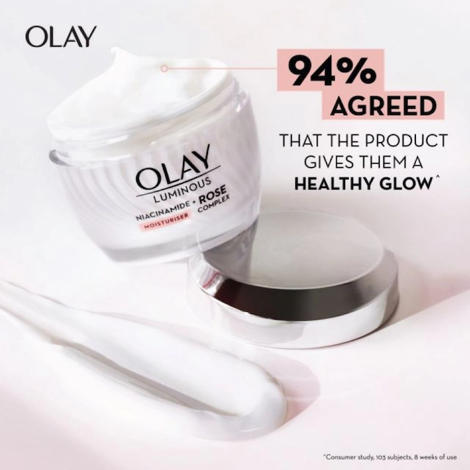 OLAY LUMINOUS NIACINAMIDE ROSE FACE CREAM MOISTURIZER 50G