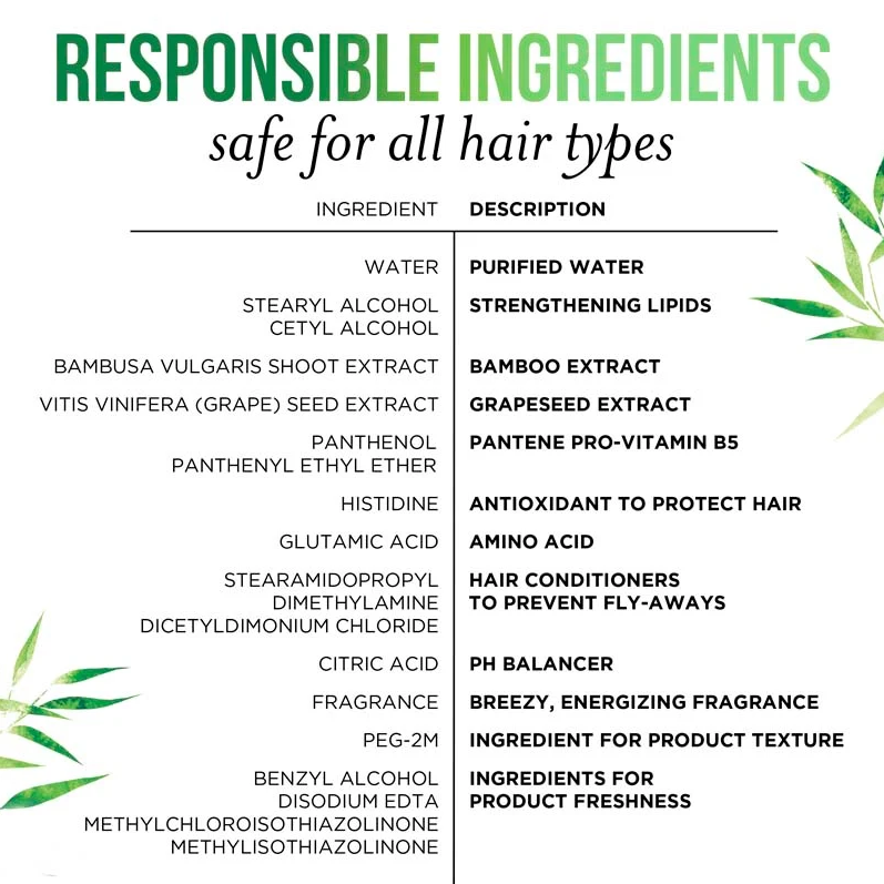 PANTENE NUTRIENT BLENDS CONDITIONER 250ML - BAMBOO