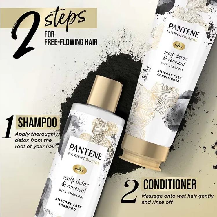 PANTENE NUTRIENT BLENDS SHAMPOO 270ML - CHARCOAL