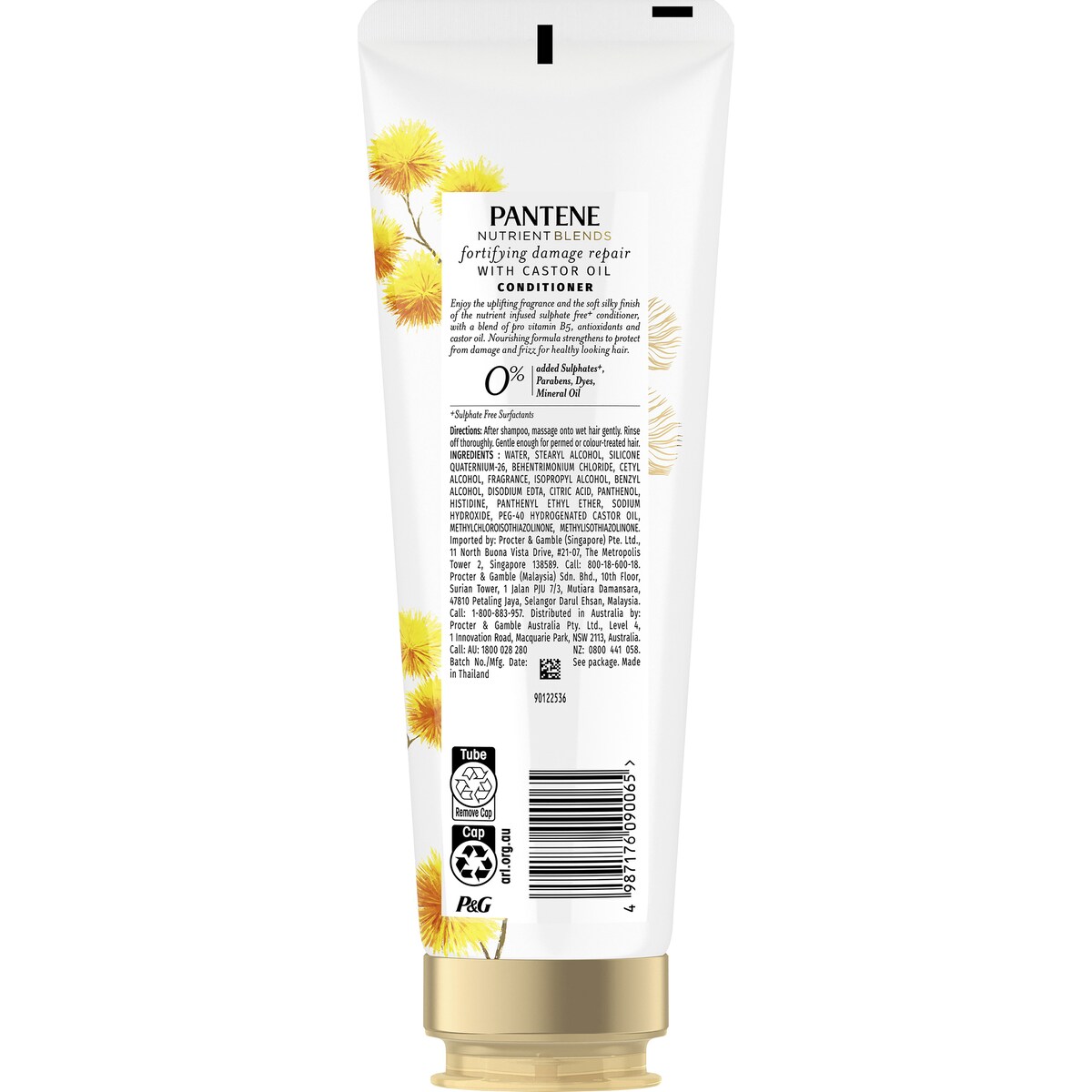 PANTENE NUTRIENT BLENDS CONDITIONER 250ML - CASTOR OIL