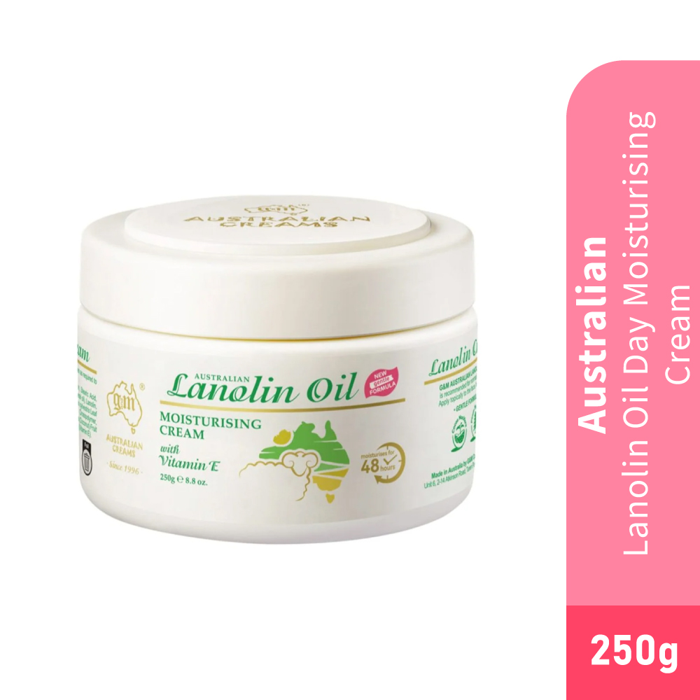 AUSTRALIAN Lanolin Oil Day Moisturising Cream 250g for Krim Pelembab, Australian Cream