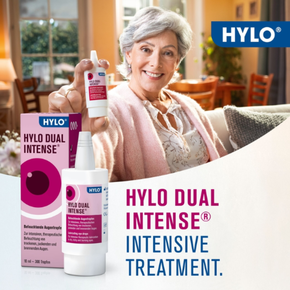 HYLO-DUAL Intense Eye Drops 10ml for Dry Eyes, Eye Lubricant