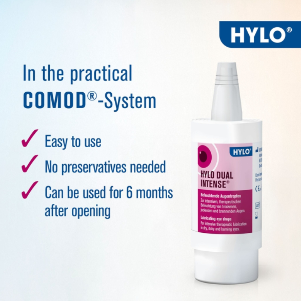 HYLO-DUAL Intense Eye Drops 10ml for Dry Eyes, Eye Lubricant