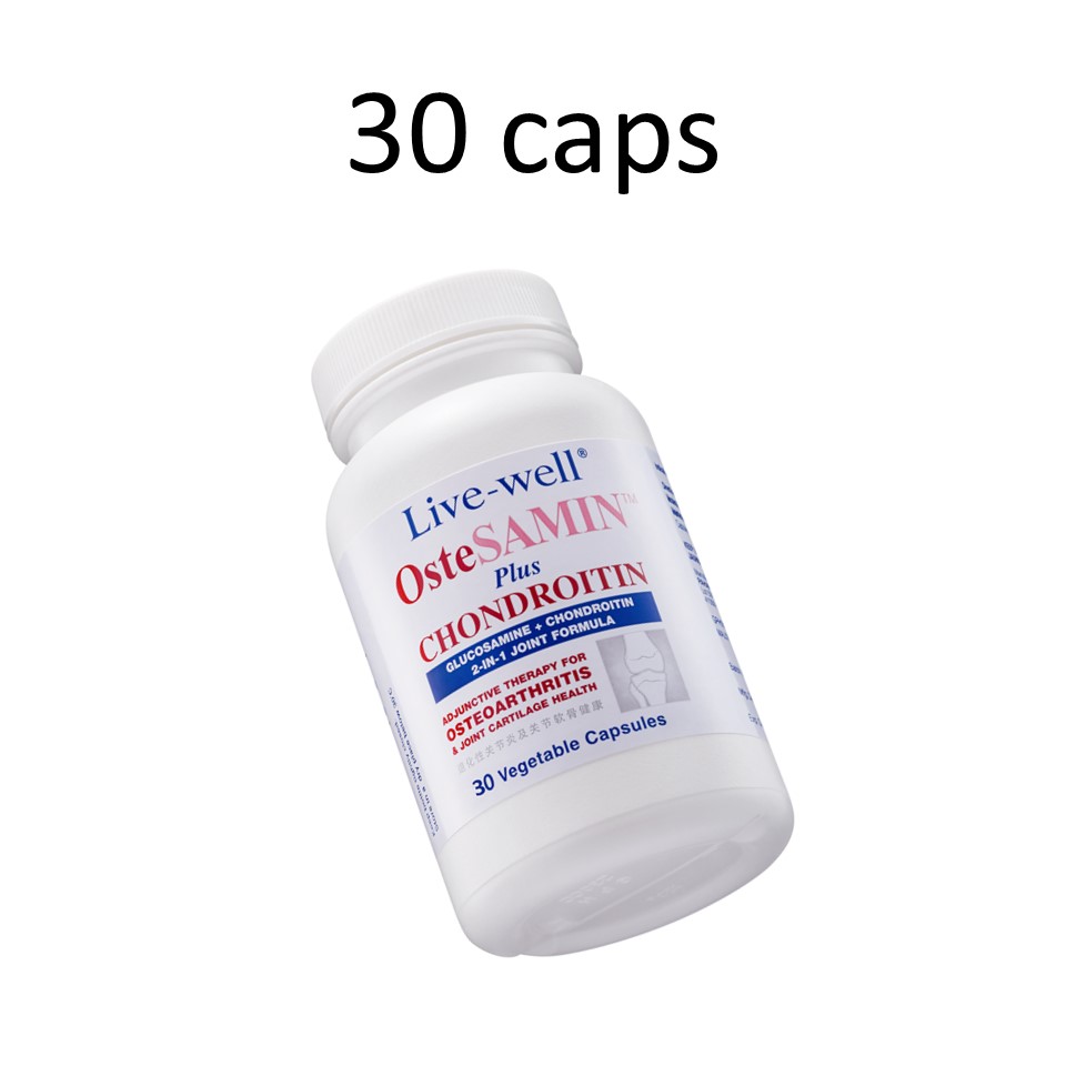 LIVE-WELL Ostesamin Plus Chondroitin 30's X 3 + Ostemsm 45's for Knee Supplement, Joint Supplement