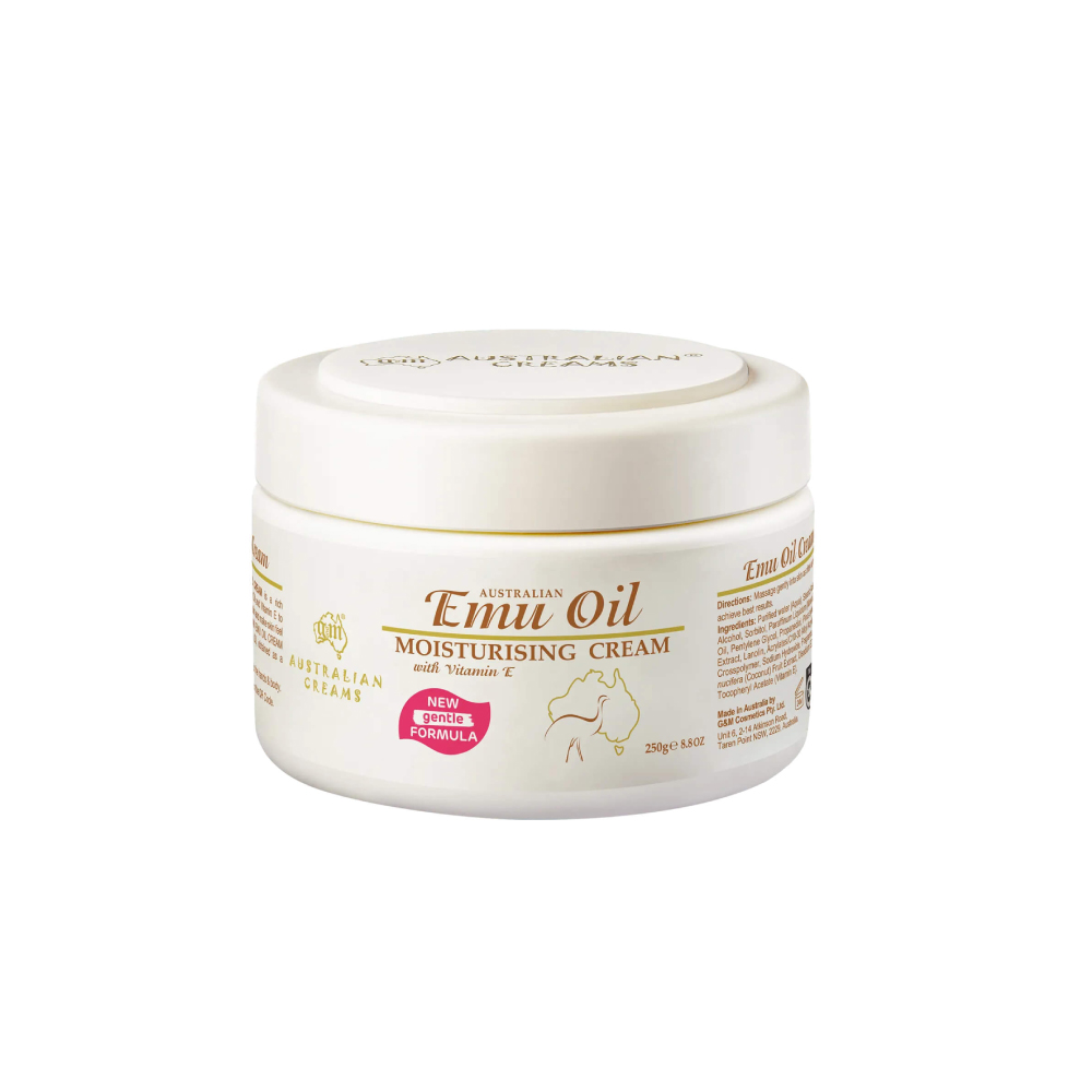 AUSTRALIAN Emu Oil Moisturising Cream 250g for Dry Skin Cream, Krim Kulit Kering