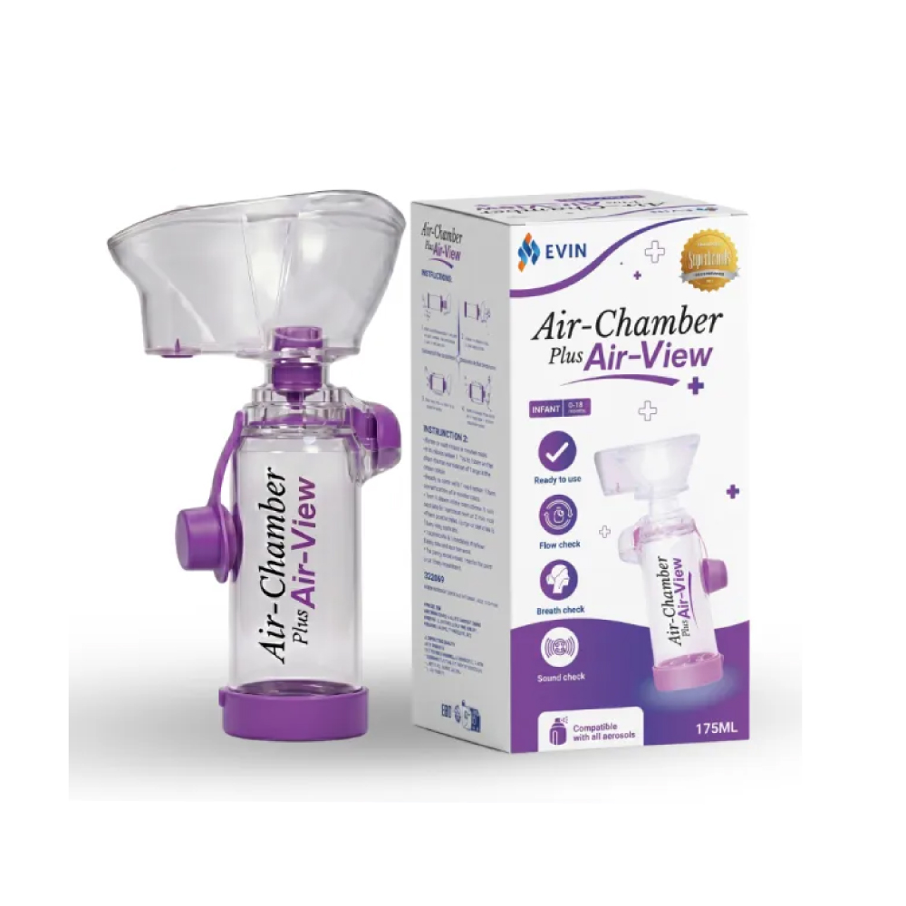 EVIN Air Chamber Plus Air View for Adult / Child / Infant, Asthma Aerosol Chamber