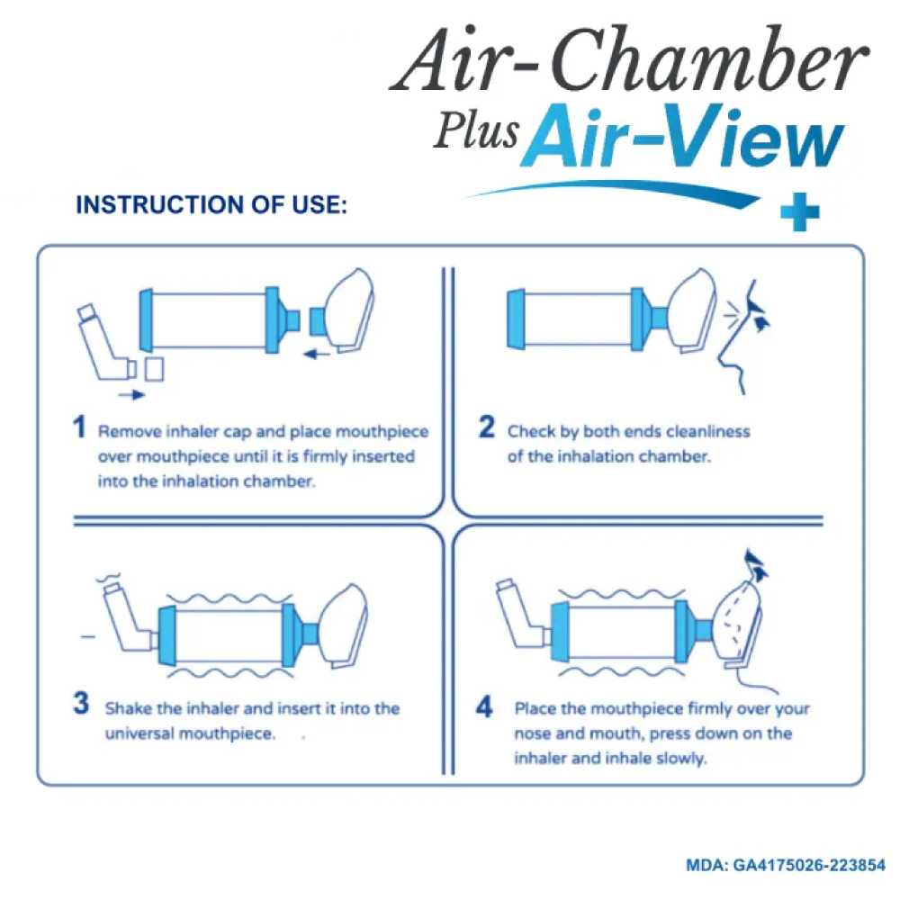 EVIN Air Chamber Plus Air View for Adult / Child / Infant, Asthma Aerosol Chamber