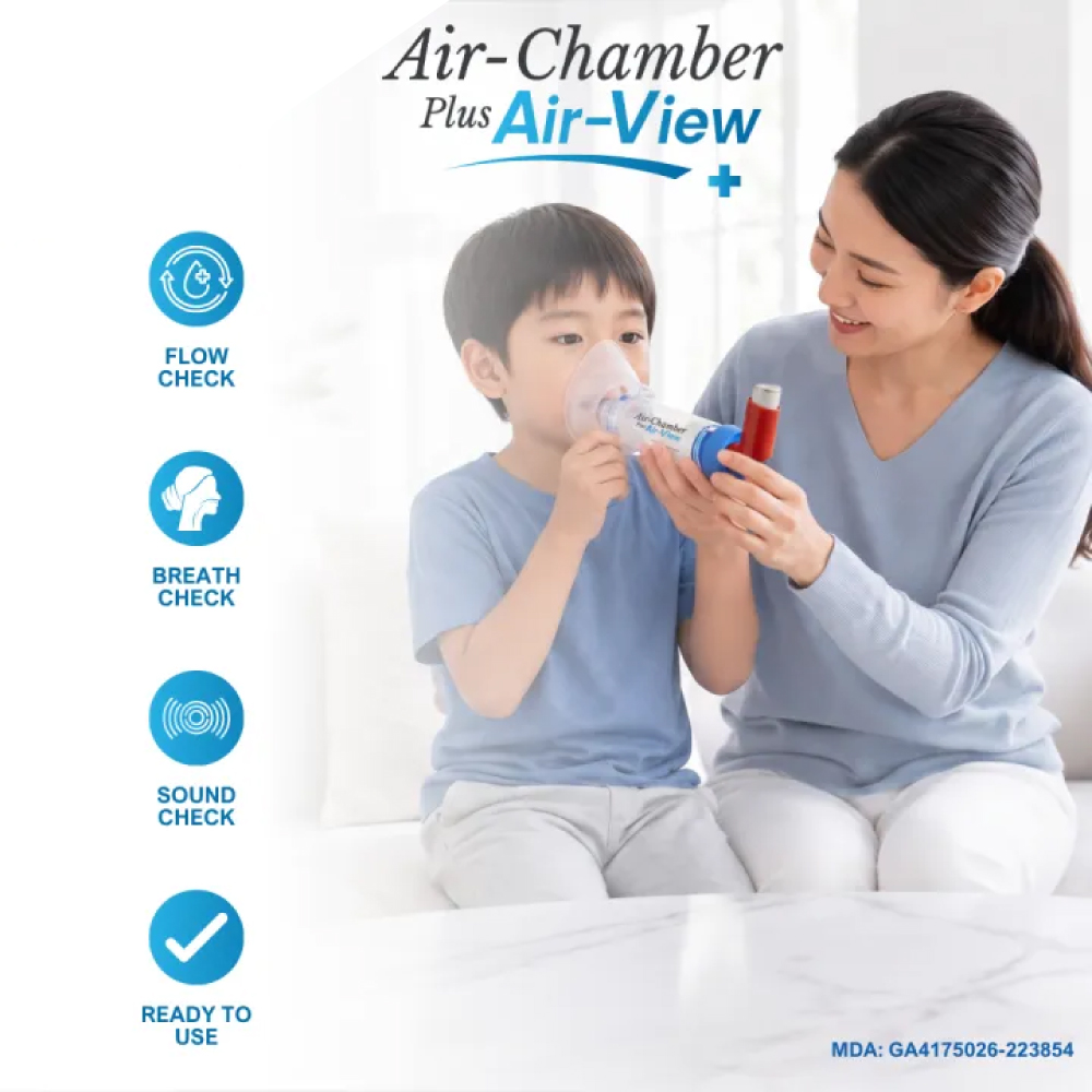 EVIN Air Chamber Plus Air View for Adult / Child / Infant, Asthma Aerosol Chamber