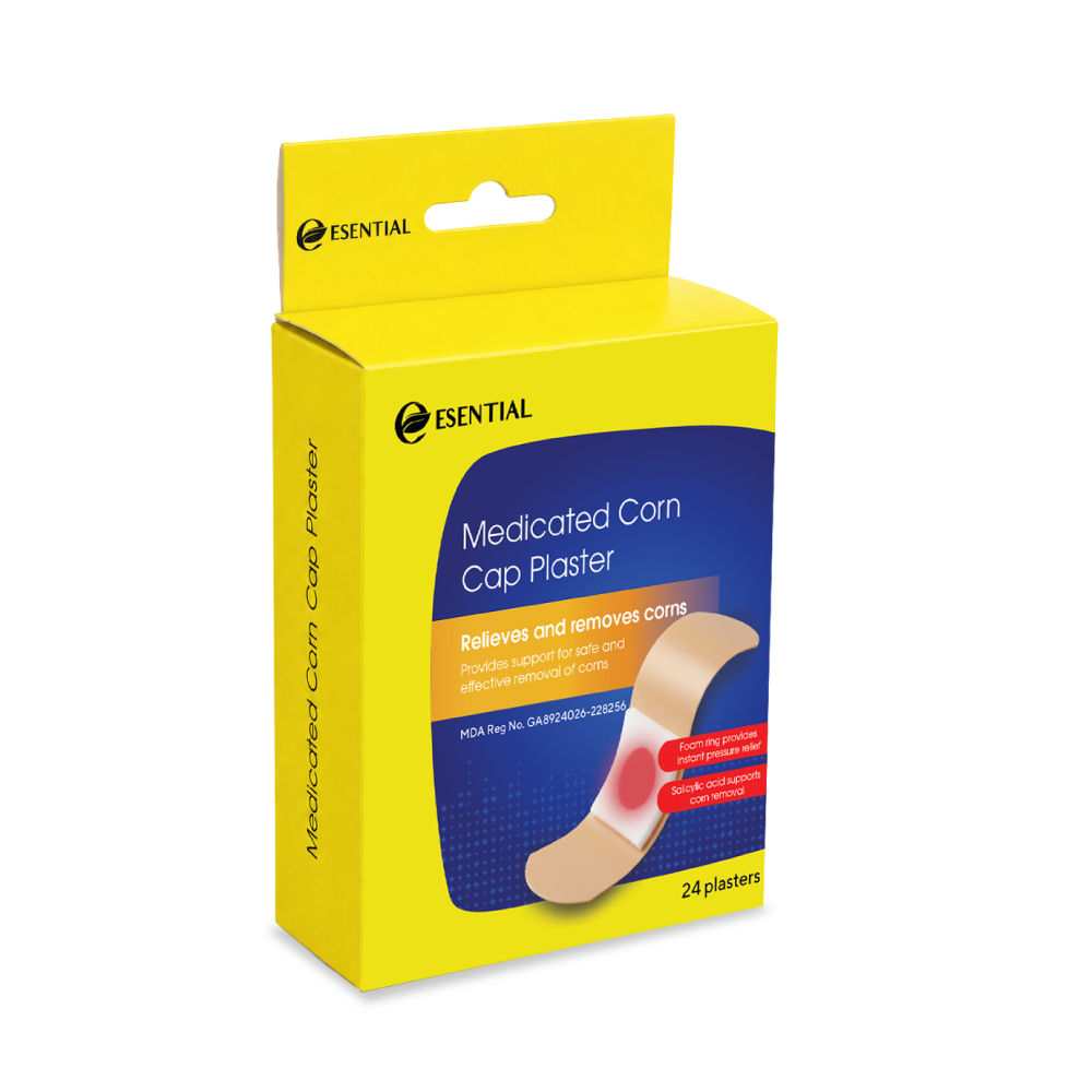 ESENTIAL Medicated Foot Corn Cap Plaster 24's for Foot Cap, Ubat Ketuat, Plaster Ketuat Kaki
