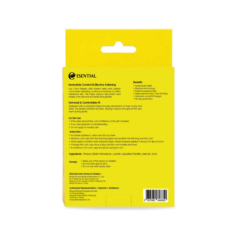 ESENTIAL Medicated Foot Corn Cap Plaster 24's for Foot Cap, Ubat Ketuat, Plaster Ketuat Kaki
