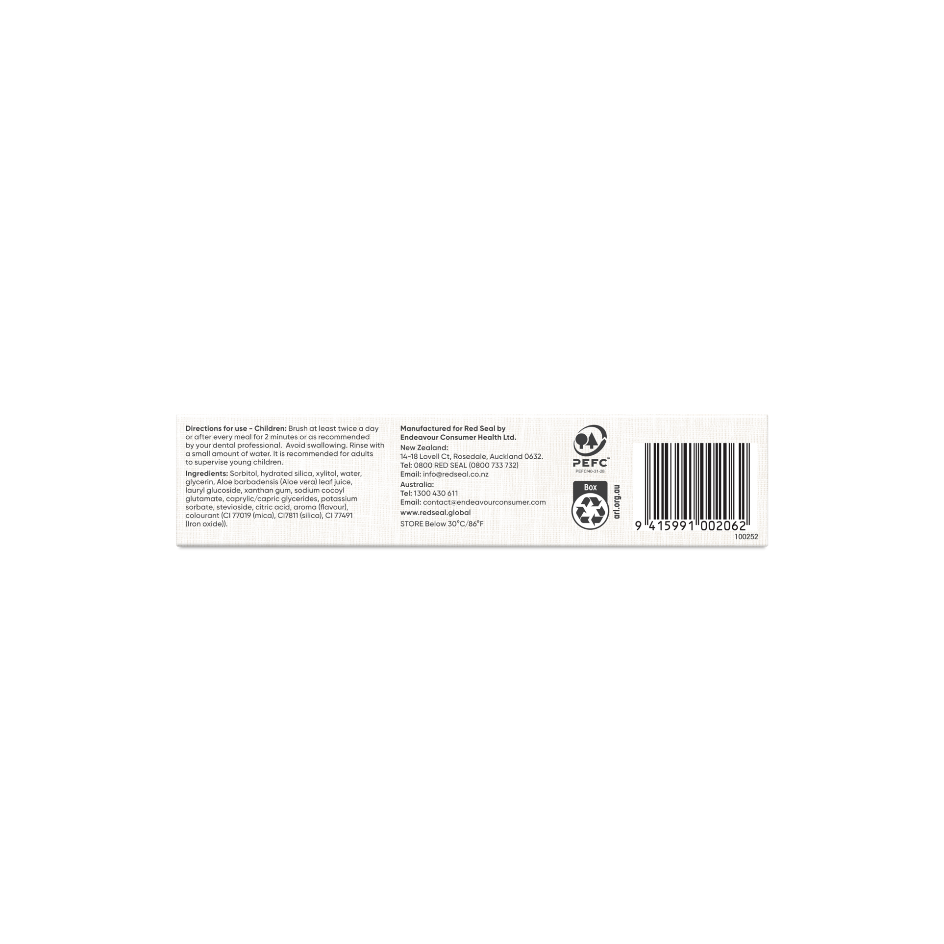 RED SEAL Toothpaste Kids 75g For Ubat Gigi Budak-Budak