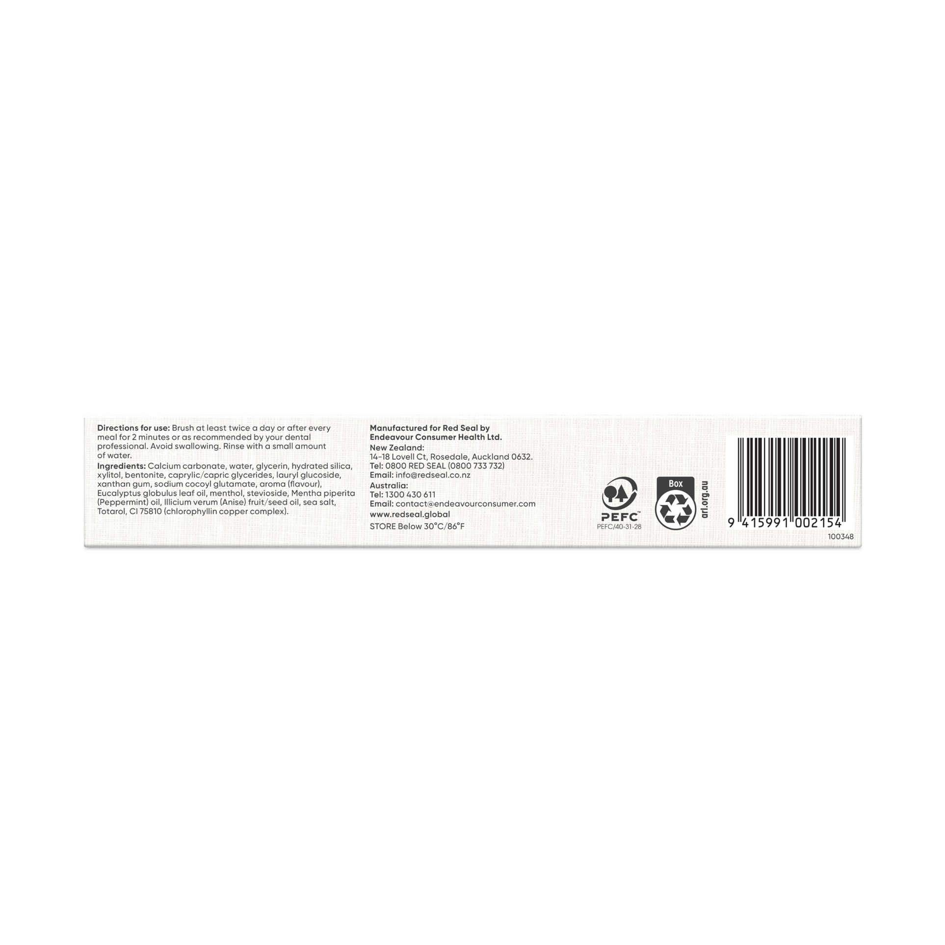 RED SEAL TOOTHPASTE HERBAL 100G FOR FRESH TOOTHPASTE, UBAT GIGI