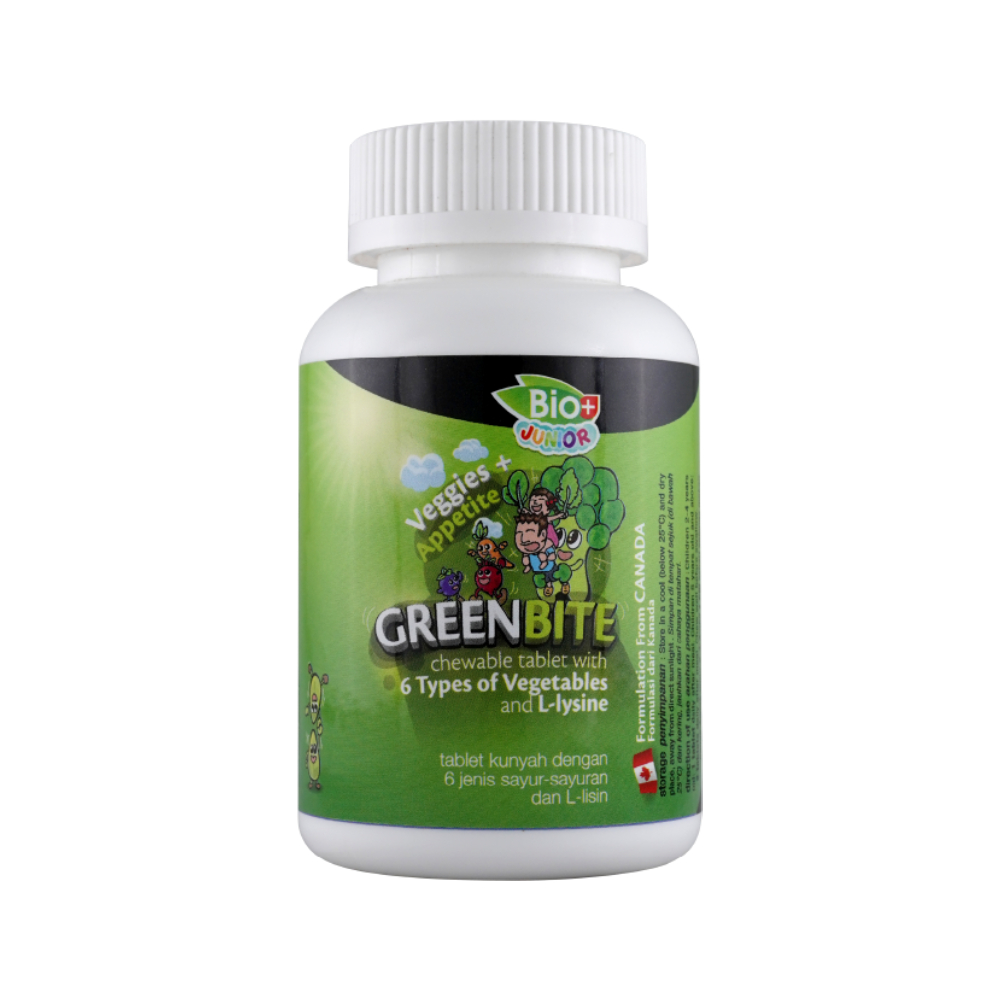 BIO+ Greenbite Chewable Tablet 60's for Lysine Supplement, Kids Appetite Supplement