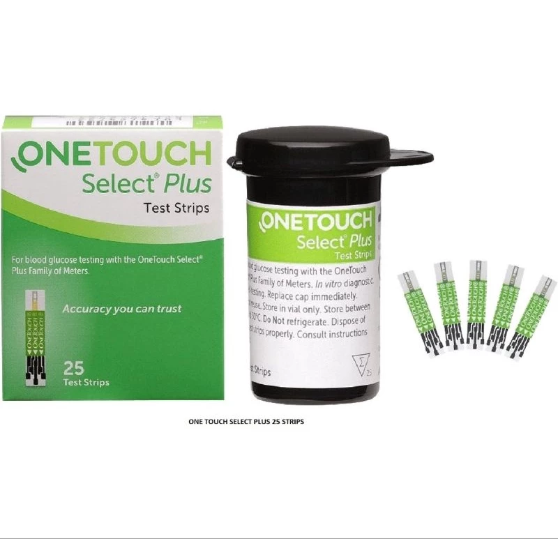 ONE TOUCH SELECT PLUS STRIP 25'S FOR BLOOD GLUCOSE METER