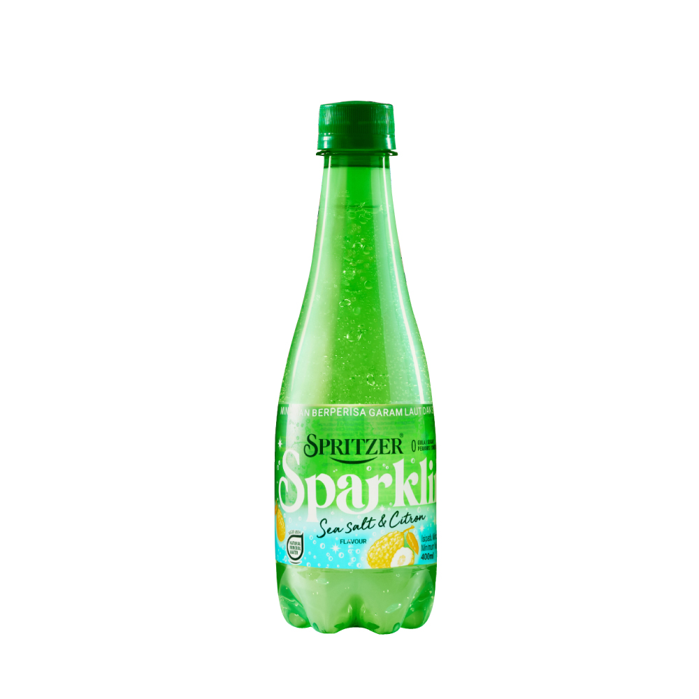 SPRITZER Sparkling Water 400ml (1's / 24's) - Sea Salt & Citron for Air Sparkling, Carbonated Water