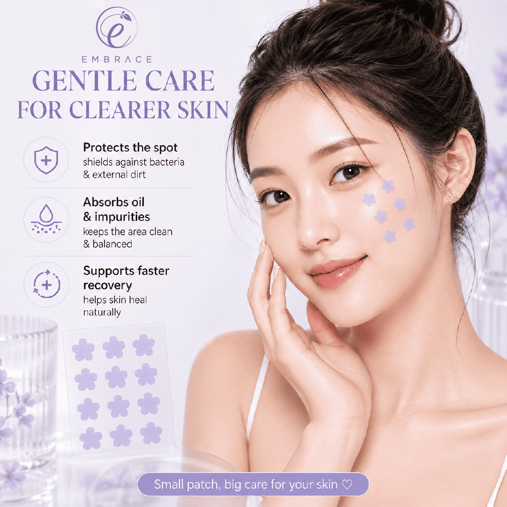 EMBRACE Beauty Acne Colour Patch (24's / 12's) - Flower Petals for Acne Patch, Patch Jerawat