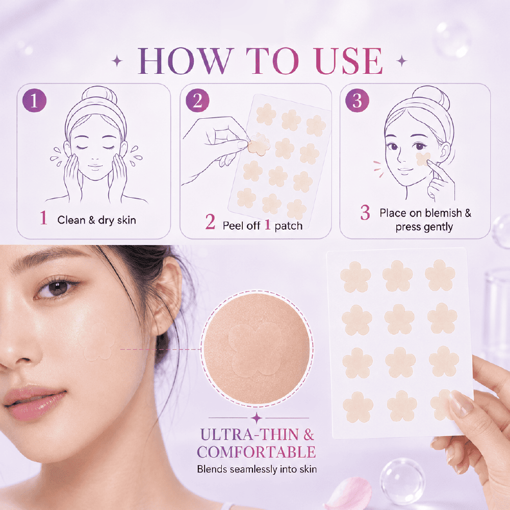 EMBRACE Beauty Acne Transparent Patch (24's / 12's) - Flower Petals for Acne Patch, Patch Jerawat