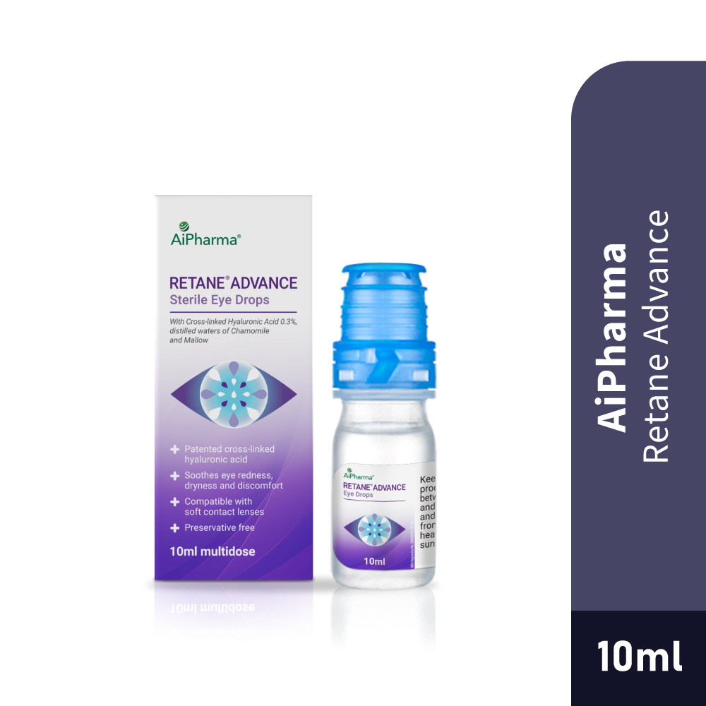 AIPHARMA Retane Advance 10ml for Eye Drop, Eye Lubricant for Dry Eyes, Contact Lens Eye Drop