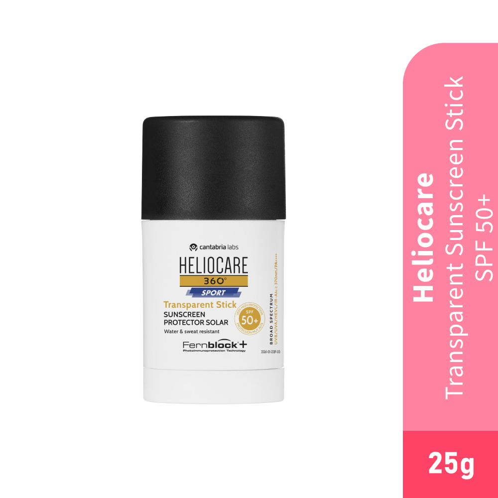 HELIOCARE 360 Sport Transparent Stick Spf50+ 25g for Sport Sunscreen, Sport Sunblock