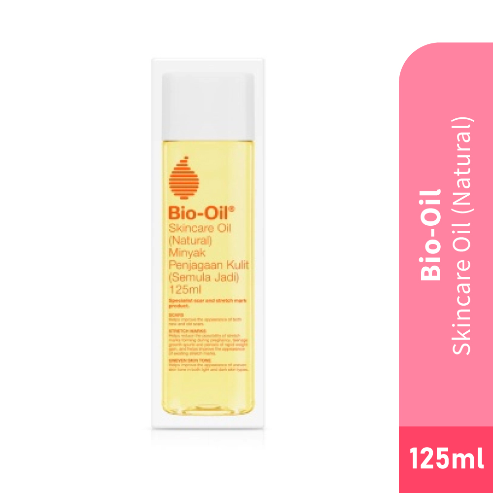 BIO-OIL Skincare Oil Natural 125ml for Scar Reduction, Stretch Mark Oil, Ubat Parut