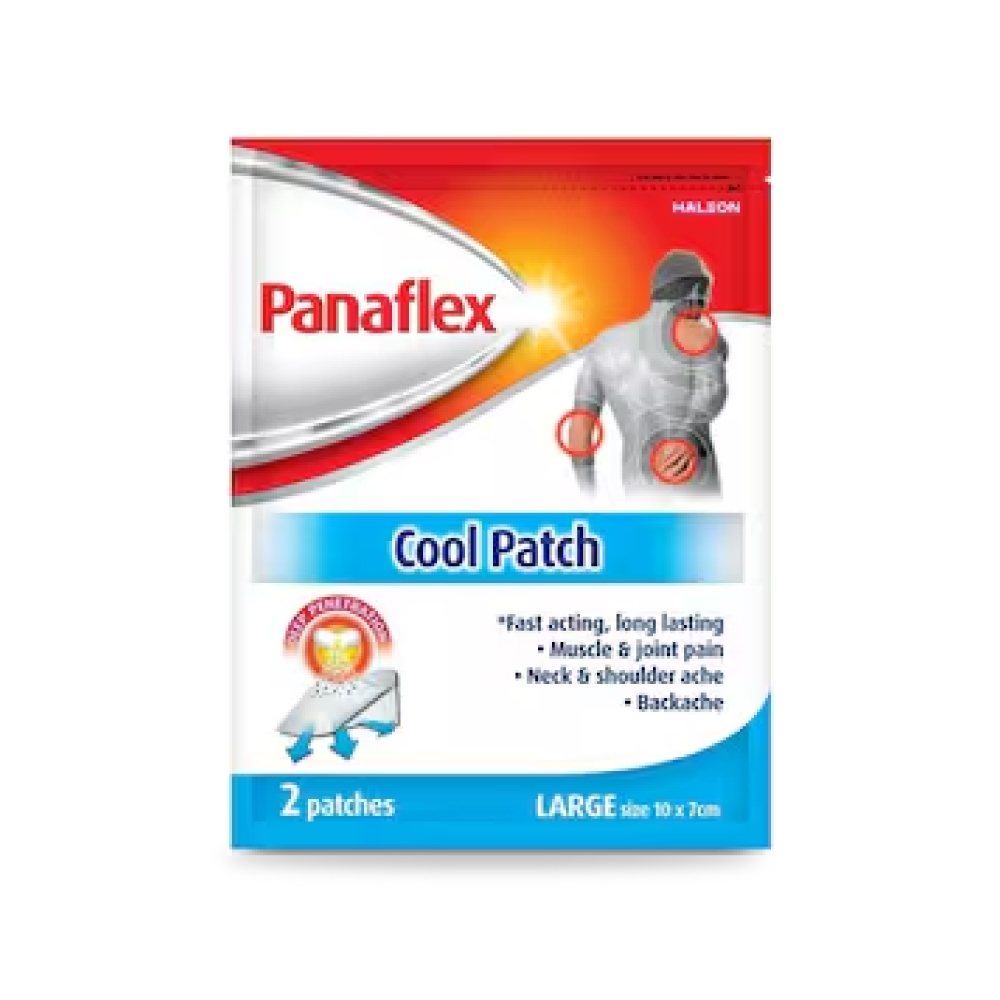PANAFLEX Patch Large Cool/Hot 10cm X 7cm 2's for Pain Relief Patch, Patch Sakit Badan