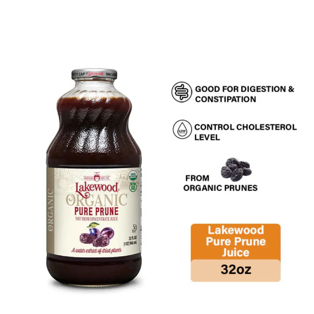LAKEWOOD Organic Prune Juice 946ml for Jus Prune Organik, Juice Prune