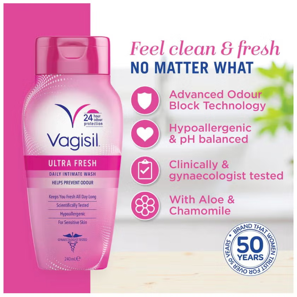 VAGISIL Ultra Fresh Feminine Wash 354ml for Intimate Wash, Sabun Miss V, Vaginal Wash