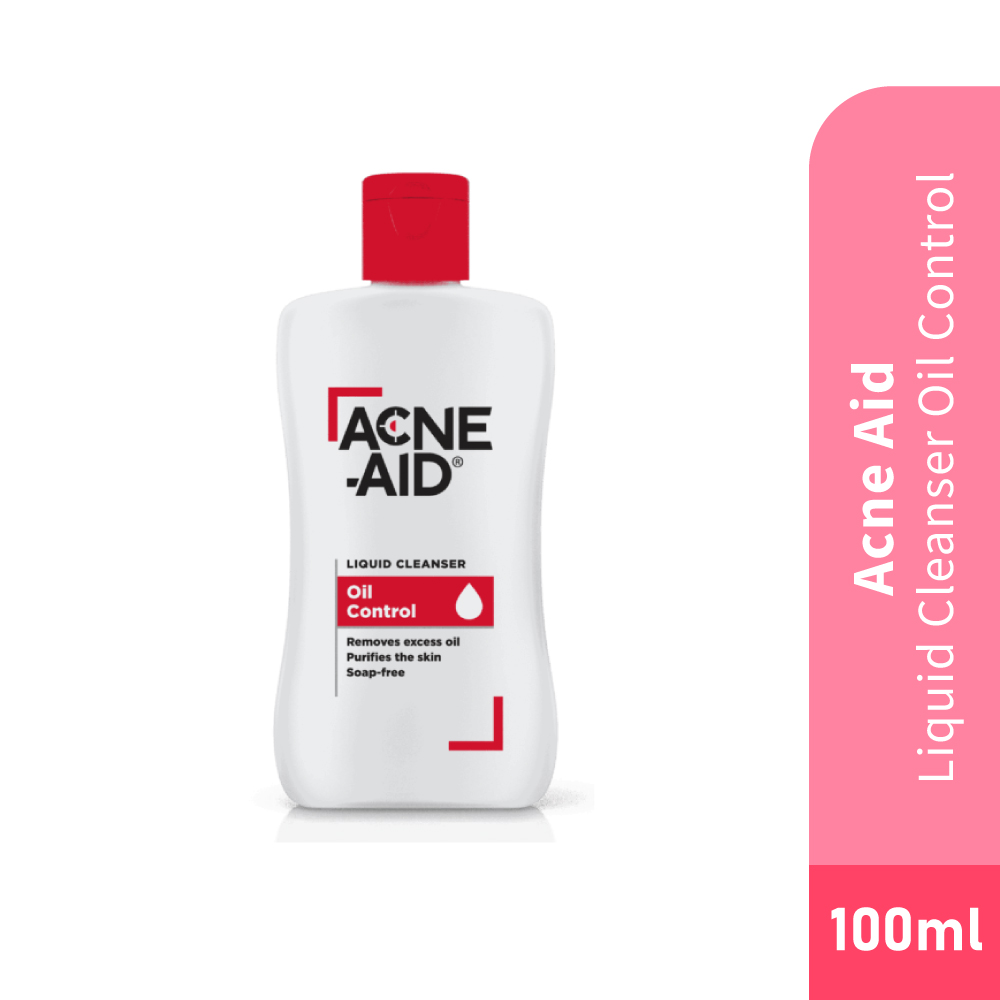 ACNE-AID Liquid Cleanser Oil Control 100ml with Myristic Acid for Acne Face Wash, Acne Cleanser