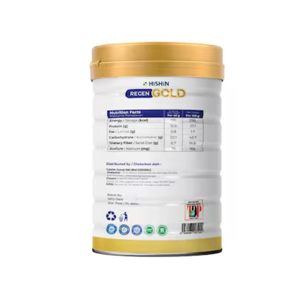 HISHIN Regen Gold 700g for Low GI Milk Powder, Adult Milk Powder, Susu Diabetes