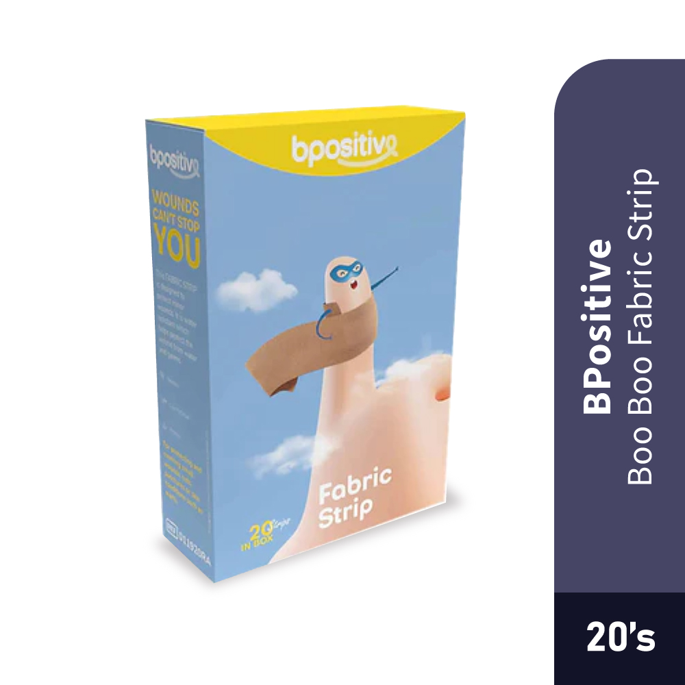 BPOSITIVE Boo Boo Fabric Strip (20's / 40's) for Wound Plaster, Plaster Luka