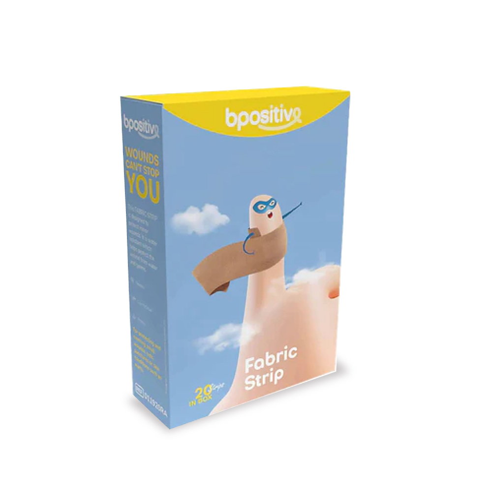 BPOSITIVE Boo Boo Fabric Strip (20's / 40's) for Wound Plaster, Plaster Luka