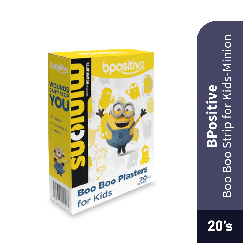 BPOSITIVE Boo Boo Strip For Kids (20's / 40's) Minion for Kids Plaster, Plaster Luka Budak